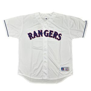 Vintage Texas Rangers Russell Athletic Baseball Jersey White NOS NWOT Size XXL